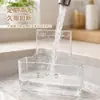 Cesta colgante de almacenamiento para cocina, plástico transparente, sin instalación, estante de almacenamiento colgante multifuncional conveniente y simple para organización