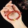 Pulsera de pareja con cuentas de ágata roja del Año de la Serpiente, diseño original femenino, pulsera de serpiente Fu de ágata negra, joyería al por mayor.