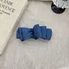 Elegante pinza de plátano de mezclilla estilo coreano para dar volumen al cabello, pinza vertical para coleta alta de mujer, accesorio para el cabello para la parte posterior de la cabeza, pinza de torsión, pinza de cangrejo