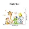 Pegatina de Pared Autoadhesiva de Animales Lindos de Dibujos Animados Jirafa Serpiente Elefante Pegatina Decorativa para Habitación Infantil Br63752