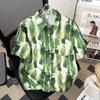 Verão Plus-Size Vintage Novo Camisas Casuais de Manga Curta Masculinas e Femininas, Camisas de Praia para Casal Modernas Frescas e Soltas