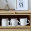 Taza de cerámica vintage, taza de café de cerámica simple estilo japonés, taza de leche para uso doméstico, taza para beber el desayuno, taza apilable