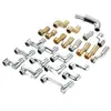 Adaptador de cotovelo estendido universal para chuveiro, conexões de latão em ângulo dobrado de aço inoxidável 304