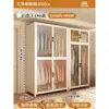 Guarda-roupa de Aço para Uso Doméstico, Adequado para Quarto de Aluguel, Fácil de Montar, Armário de Metal Resistente e Durável, Armário de Armazenamento de Ferro