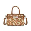 2026 Nuevo Bolso Pequeño Cuadrado Texturizado Estampado Estilo Coreano de Moda Bolso de Mano Moderno Bolso de Mano Retro para Mujer