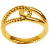 Anillo de pareja con personalidad simple, estilo vietnamita, dorado y arena, de latón chapado en oro, anillo de moda con giro, anillo entrelazado para dedo, regalo