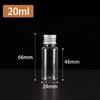 Botella Transparente Dispensadora de Líquido para Mascotas 10 30 50 100ml Aceite Esencial Medicina para Peces Botella Pequeña Tapa de Aluminio Botella de Plástico