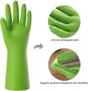Guantes de limpieza de goma para lavar platos, guantes de cocina reutilizables, adecuados para lavar platos y limpieza del hogar, con forro de felpa y agarre antideslizante, guantes coloridos para servilletas, perfectos tanto para mujeres como para hombres - talla L