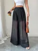 Calças Casuais Longas de Cintura Alta Wide-Leg Europeias e Americanas 2026 Calças Longas Wide-Leg com Caimento Solto para Mulheres Calças Versáteis de Moda de Perna Reta Comércio Exterior