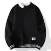 Bestseller internacional: Novo suéter de tricô com gola redonda da marca da moda outono e inverno com fleece para homens, popular online