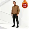 Jaqueta grossa com gola alta acolchoada de algodão para comércio exterior masculino, cardigã com zíper para outono e inverno, casaco de algodão quente, disponível em várias cores, peça externa casual