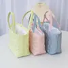 Bolso Coreano Dulce y Sencillo Bolso de Compras de Empalme de Nicho Gran Capacidad Bolso de Mano Portátil Bolso Tote para Mujer