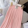Pantalones anchos rectos, finos y a la moda para niñas, elegantes pantalones de seda helada para niñas, pantalones de verano grandes para niñas pequeñas.