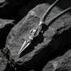 Colgante de mano de mortero de diamante de loto de dos colores de acero de titanio de fuente transfronteriza, collar de moda para hombres y mujeres, accesorios de cadena de suéter SP785