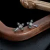 Pendientes de Aro Cruzados con Forma de Corazón Dulces y Frescos para Hombres, Diseño Moderno y de Moda, Pendientes de Diamantes Incrustados con Circonita para Mujeres, Accesorios Versátiles
