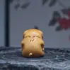 Talla en Madera de Ciprés Perro Tsundere Pieza de Mano Talla en Madera Perro del Zodiaco Doce Juguete Perro Cachorro Adorno Colgante