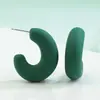 Pendientes geométricos minimalistas de anillo C lacados, pendientes de botón coloridos tipo caramelo exagerados, pendientes acrílicos transfronterizos para mujer