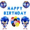 Amazon nuevo estilo Sonic Hedgehog Sonic niño traje de fiesta de cumpleaños Sonic globo de aluminio