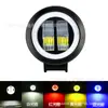 Luz de Trabalho LED para Carro Pequena Off-Road Duas Cores Luz de Nevoeiro 20W Holofote Motocicleta Teto Modificado Luz de Inspeção Luz Auxiliar