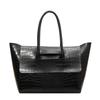 Bolso con patrón de cocodrilo para mujer 2020 nuevo de gran capacidad con textura, bolso satchel moderno de estilo coreano para negocios y para el día a día, bolso tote