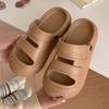 Sandalias Huhoo de suela gruesa, cómodas y elegantes, para mujer, de verano, para exteriores y ocio.