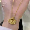 Loja de ouro com acessórios de ouro para fazer você mesmo pingente de bolsa com fecho tipo seda de diamante colar de ouro oco estilo palácio