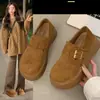 Mocasines de suela gruesa, zapatos sin cordones, zapatos estilo Birkenstock para mujer, colección otoño 2026, diseño de cobertura total, realzan la altura, efecto adelgazante, zapatos de vestir de estilo nuevo