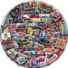 100 Pegatinas de Historias de Carreras de Dibujos Animados Impermeables para Cuaderno de Graffiti, Funda de Teléfono Ipad, Pegatinas Decorativas para Cuaderno