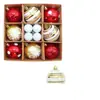 Traje de Bola de Navidad Transfronteriza Plástico Chapado Caja de Regalo de Bola de Navidad Colgante de Árbol de Navidad Atmósfera Festiva Bola Colgante de Navidad
