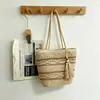 Bolso de paja tejido para comercio exterior para mujer, gran capacidad, hecho a mano, versátil para primavera y verano, bolso de hombro, bolso tote, bolso de playa