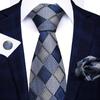 Conjunto de Lenço de Bolso, Gravata Jacquard Masculina, Set de Abotoaduras, Forma de Flecha, Poliéster Seda de Alta Qualidade, para Negócios, Casamento, Noite, Formal