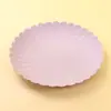 Plato redondo de plástico de color sólido creativo para snacks y pasteles, plato de vajilla para el hogar, plato para snacks de frutas, venta directa de fábrica