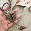 Chegada Nova Estilo Chinês Borboleta Cerâmica Contas Tecido Colar Feminino Antigo Étnico Estilo Han Cheongsam Rosto de Cavalo Acessórios de Vestido