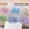 K9 Nuevo Súper Brillantes Base Plana Coloridos 3 mm Redondos Pedrería para Uñas Mezcla de Pedrería Triturada Pedrería Apilada Decoraciones de Pedrería Adhesiva de Corte 33