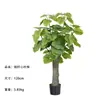 Ficus Lyrata Artificial para Interiores, Planta Decorativa Grande de Piso en Maceta para Hotel y Centro Comercial, Decoración Suave y Paisajismo