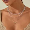 European and American cross-border jewelry punk style exaggerated metal thick chain necklace personalized snake bone chain suit necklace necklace