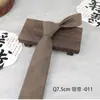 Nova Gravata Listrada Diagonal de Algodão 7,5cm Formal Casual Amarrada à Mão Larga para Homens em Estoque do Fabricante