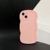 Estuche para teléfono Apple 12 con borde ondulado de color sólido líquido ins, adecuado para iPhone 14/13 Pro Max, 11, 15 Pro Max