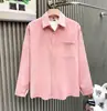 Camisa de Manga Comprida Masculina Outono/Inverno 2025 Veludo Cotelê Casual Cardigan Top Gola Reversível Solta Cor Sólida Jaqueta Camisa