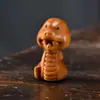 Souvenir de Navidad Talla en Madera de Ciprés Llavero Colgante Navideño Productos de Madera del Zodiaco de Dibujos Animados Dragón, Serpiente y Año del Caballo