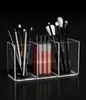 Portacepillos de maquillaje acrílico, organizador de tocador, portabolígrafos de maquillaje y cosméticos de escritorio, sensación de lujo ligero y alta gama