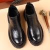 Botines Chelsea para hombre otoño e invierno botines cortos viento inglés para hombre forrados de lana cálidos bajos botas Martin una generación de pelo