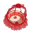 Cesta de flores para daminha de casamento cesta de presente manual cesta de flores de bambu cesta de flores de bambu cesta de flores para noiva suprimentos de casamento portáteis