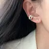 Brinco de Clipe Quebrado Minimalista da Moda para Mulheres Brincos Versáteis Empilháveis Estilo Ins Acessórios de Orelha da Moda