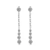 Pendientes de Plata S925 con Moissanita Largos Super Brillantes Pendientes Avanzados de Cara Modificada Pendientes de Borla Super Brillantes Exclusivo Transfronterizo
