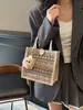 Bolsa de Linho para Mulheres de Celebridade da Internet 2026 Nova Moda Primavera Bolsa para Passeio Almoço Bolsa de Ombro Portátil