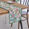 Yimanqi Camino de Mesa Rítmico Jacquard Bandera de Té Bordada Negro Grafiti Gabinete de TV Mesa de Café Cubierta Larga de Tela Decoración