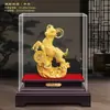 Ornamento de Veludo Flocado Ano do Carneiro Dourado Auspicioso e Desejoso Próspero Riqueza Presente de Reunião Anual Atraindo Riqueza e Tesouro Ornamento