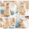 Blanco Cremoso Lindo Acolchado Bordado Oveja Cachemir Tracción Dos Piernas Gato de Cachemir Otoño e Invierno Espesado Ropa para Gato Mascota