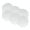 Maldivas Conjunto de 6 Pratos de Sobremesa de Porcelana Branco 21cm x 1,5cm - Wolff